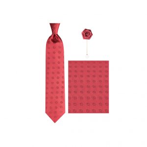 ست کراوات دستمال جیب گل کت مدل GF-F211-R