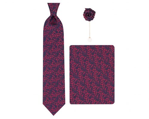 ست کراوات دستمال جیب گل کت مدل GF-PO328-BE