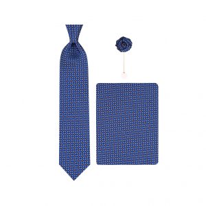 ست کراوات دستمال جیب گل کت مدل GF-TA332-BL
