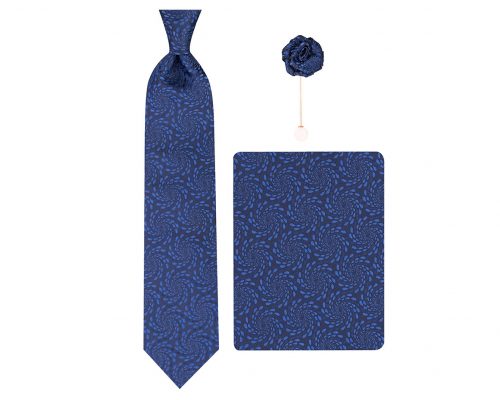 ست کراوات دستمال جیب گل کت مدل GF-CA336-DB&BL