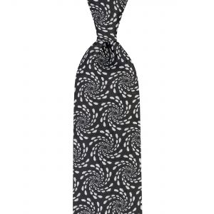ست کراوات دستمال جیب گل کت مدل GF-S338-BK&W